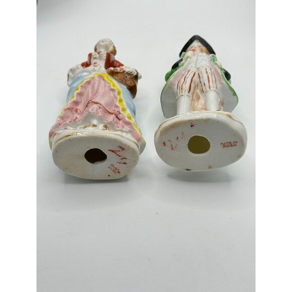 Vintage Porcelain Figurines Set - Man & Woman In Traditional Colonial Attire - H - Picture 5 of 5